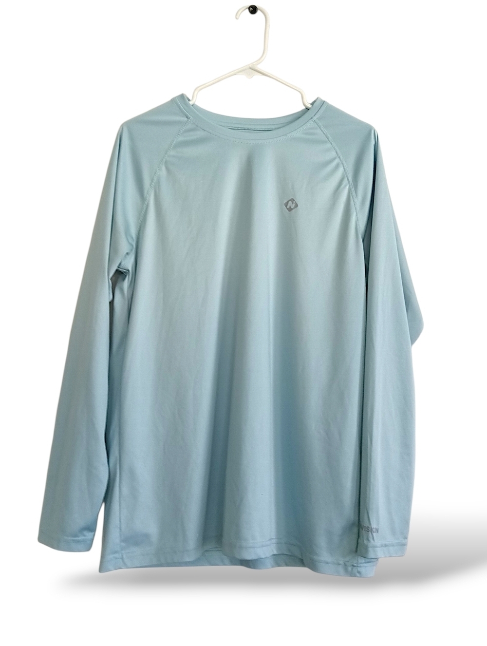 Naviskin Long Sleeve Tee Light Blue Wicking Activewear Hiking Medium